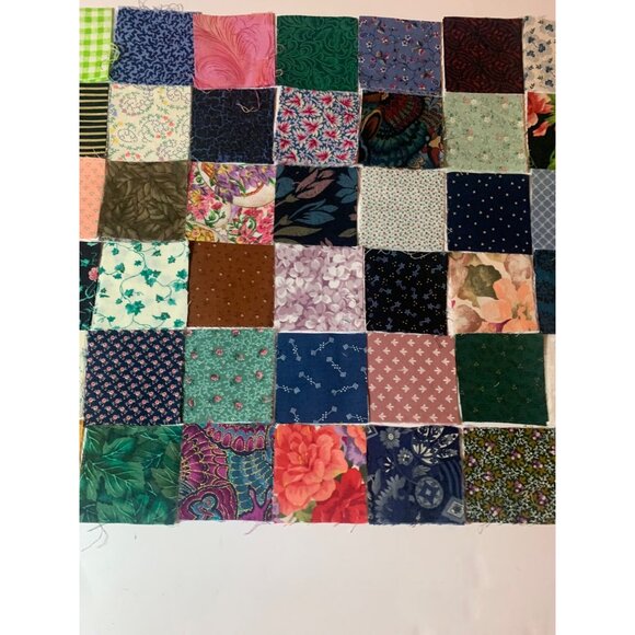 108-Piece 2.5" Cotton Quilting Squares Scrap Fabric Patchwork Lot - Picture 5 of 8